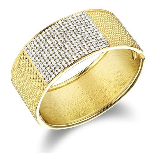 Bracelet En Zircone Cubique En Or De Dubaï Pour Femmes, Marque De Luxe, Poignet Épais, Bijoux En Or De Dubaï