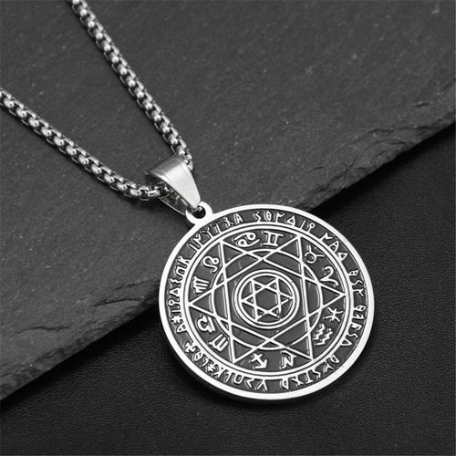 Collier Avec Pendentif Étoile De David Pour Homme, 12 Constellations, Couleur Or, Rond En Acier Inoxydable, Bijoux Musulmans, Cadeau D'anniversaire