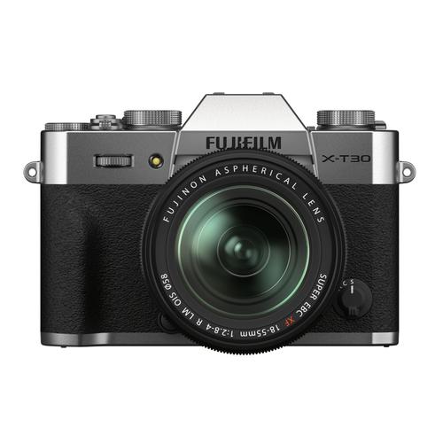 Fujifilm X Series X-T30 II - Appareil photo numérique - sans miroir - 26.1 MP - APS-C - 4K / 30 pi/s - 3x zoom optique - Fujinon lentille XF de 18-55 mm R LM OIS - Wi-Fi, Bluetooth - argent