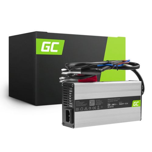 Green Cell® Chargeur Entièrement Automatique Pour Batterie Lifepo4 | 14,6v 10a 146w | Chargeur De Batterie Au Lithium Et Fer Phosphate | Charge Rapide | Carvan Camping-Carvan Bateau Chariot De Golf