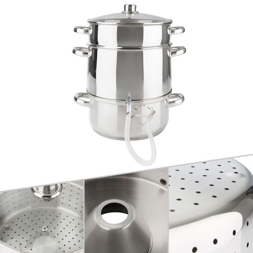 AREBOS Induction Presse-agrumes à Vapeur Presse-fruits Acier inoxydable 8L