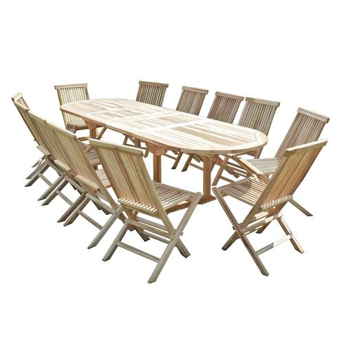 Salon De Jardin En Teck Henua 12 Chaises