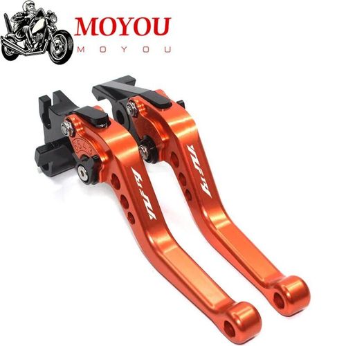 Pour Yamaha Yzf R1 Yzf-R1 Yzfr1 R1 2002 2003 Moto Court Cnc Réglable Frein Leviers D'embrayage - Type Orange