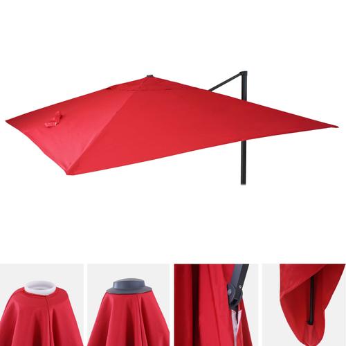 Revêtement Pour Parasol De Luxe Hwc-A96, Revêtement De Remplacement, 3,5x3,5m (Ø4,95m) Polyester 4kg   Rouge