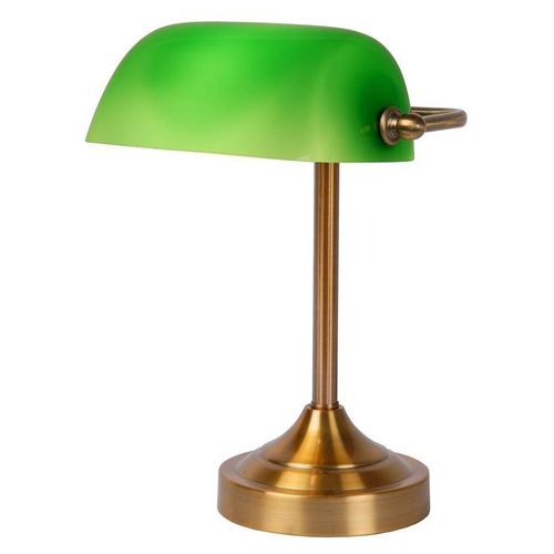 Banker Lampe De Bureau Métal & Verre H30cm