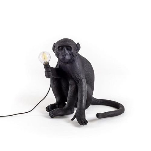 Monkey Lampe À  Poser D'extérieur Singe Assis H32cm