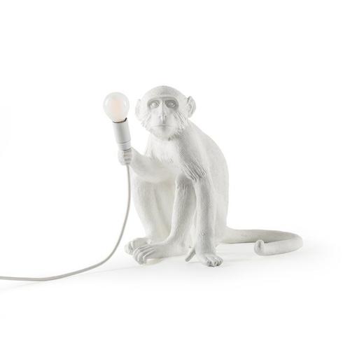 Monkey Lampe À  Poser D'extérieur Singe Assis H32cm