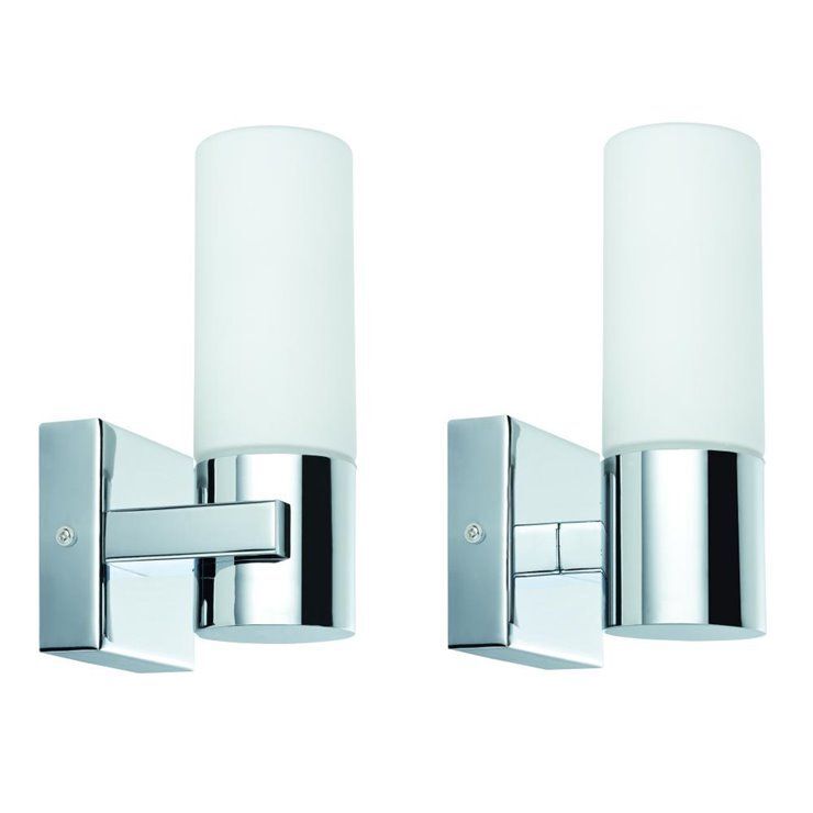 GEMINI Lot de 2 Appliques de salle de bain Verre