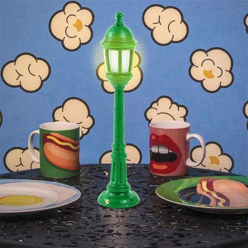Street Lamp Lampe Baladeuse Led D'extérieur Rechargeable Résine H42cm