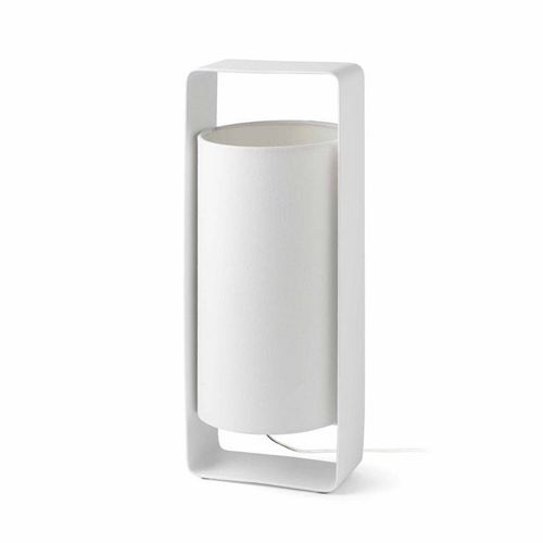 Lula Lampe À  Poser Métal & Textile Blanc H40cm