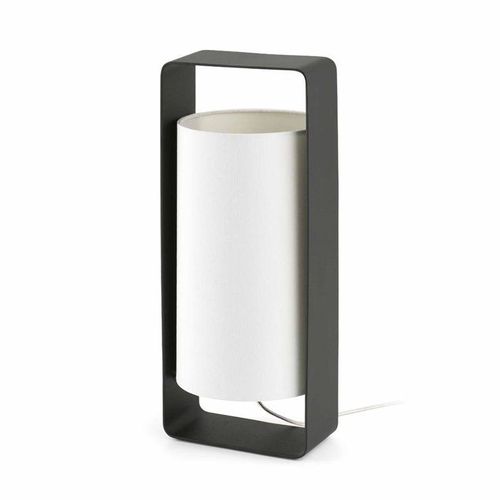 Lula Lampe À  Poser Métal & Textile Blanc H40cm