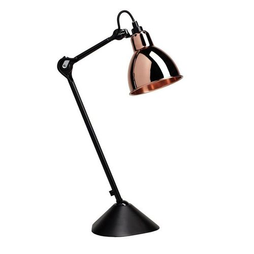 Lampe Gras Nâ°205 Lampe De Bureau Corps Noir Acier H46cm