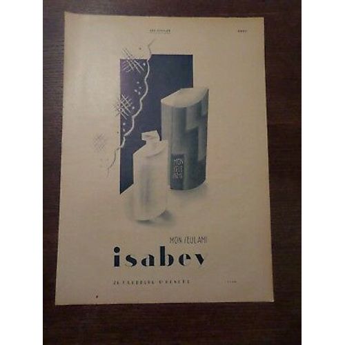 Publicite Papier Ancienne Parfum Mon Seul Ami De Isabey