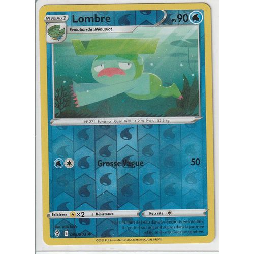Carte Pokemon - Lombre - 033/203 - Reverse - Épée Et Bouclier 7 - Evolution Céleste - Eb7 - Vf