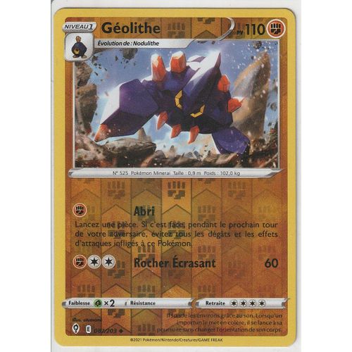 Carte Pokemon - Géolithe - 087/203 - Reverse - Épée Et Bouclier 7 - Evolution Céleste - Eb7 - Vf