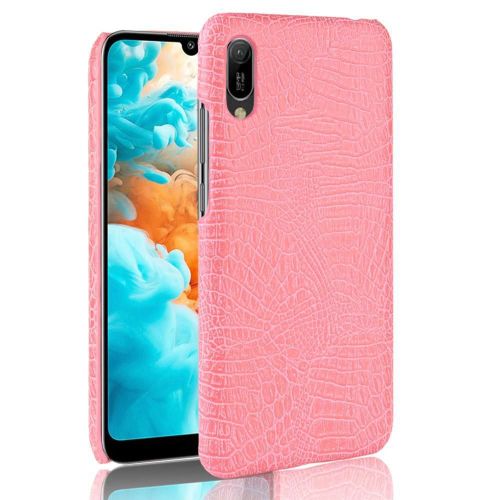 Classique Élégant Étui Pour Huawei Y6 Pro 2019 Compatibilité Housse De Protection Mode Classique D'alligator Anti Éraflure - Couleur Rose