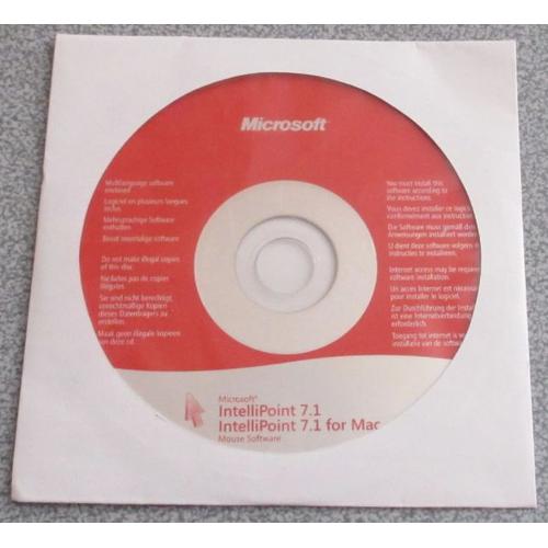 Cd D'installation Microsoft Intellipoint 7.1 Mouse Software - 2009 - Dans Pochette Papier Blanche