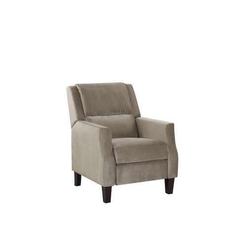 Fauteuil De Relaxation En Velours Beige Taupe Egersund