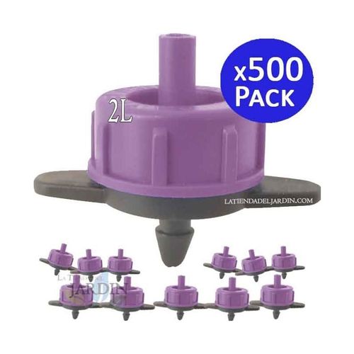 500 x Goutteur autorégulant 2 l/h, Goutteurs d'arrosage en ligne système micro, Goutteur pour arrosage agriole et jardinage