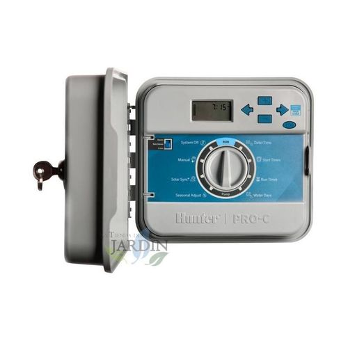 Programmateur d'arrosage modulaire Hunter extérieur PROC, base à 4 stations, PC-401E