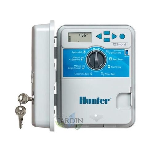 Programmateur d'arrosage extérieur Hunter XC Hydrid, 6 zones d'arrosage