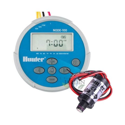 Programmateur d'arrosage à batterie 9V NODE100 Hunter + Solenoid Hunter 9V