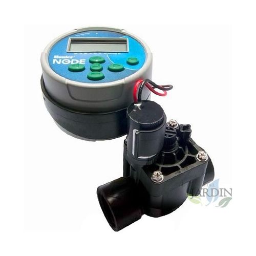 Programmateur d'arrosage à batterie 9V NODE100 Hunter + Électrovanne d'arrosage PGV100 1'' 9V