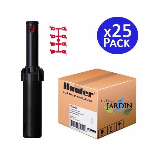 25 x Arroseur turbine Hunter PGJ-04 1/2'', portée de 4,3 à 11,6 mètres. Filetage femelle 1/2'' Arrosage professionnel de jardin