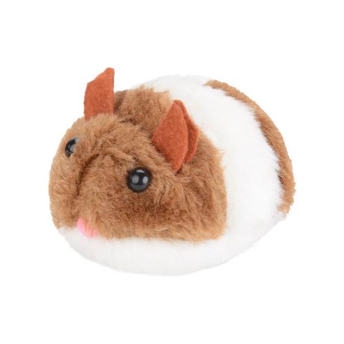 Nouveau 1pc Mignon Chat Jouet En Peluche Fourrure Jouet Secouer Mouvement Souris Animal Chaton Drôle Brown M