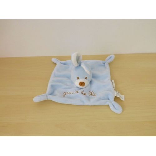 Doudou Lapin Bleu Grain De Blé