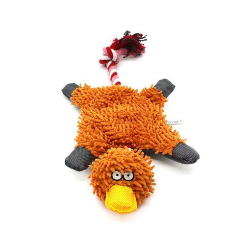 Peluche Grinçant Chien Jouet Avec Cordes Animaux Animaux À Mâcher Jouets Pour Petits Chiens Chiot Ch Orange Duck As The Picture