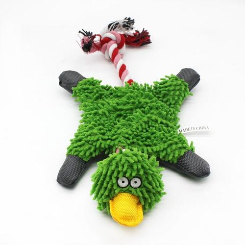 Peluche Grinçant Chien Jouet Avec Cordes Animaux Animaux À Mâcher Jouets Pour Petits Chiens Chiot Ch Green Duck As The Picture