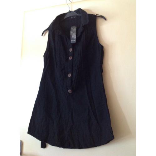 Robe Noire Neuve Sans Manches Mystic Neuve Avec Étiquette T 38