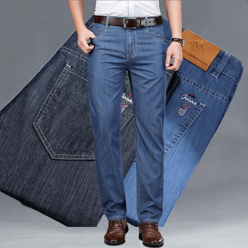 Essentials Pantalon en Sergé Stretch 5 Poches Coupe Droite Homme,  Bleu Marine, 28W / 28L : : Mode