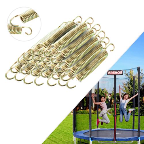 Arebos Ressorts De Trampoline | Ressort De Traction | Ressort De Saut | Ressort De Compression | Ressort En Acier Pour Trampoline | 165 Mm 24 Pièces