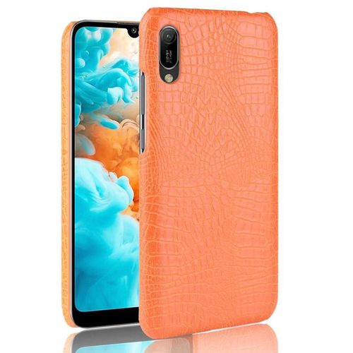 Classique Élégant Étui Pour Huawei Y6 Pro 2019 Housse De Protection Compatibilité Anti Éraflure Mode Classique D'alligator - Couleur Orange
