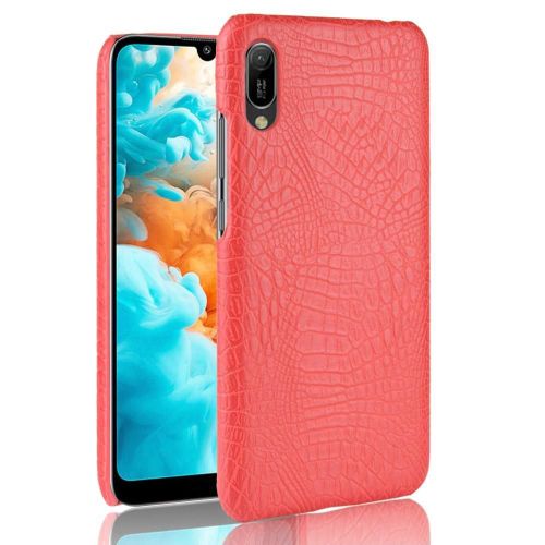 Classique Élégant Étui Pour Huawei Y6 Pro 2019 Housse De Protection Compatibilité Anti Éraflure Mode Classique D'alligator - Rouge