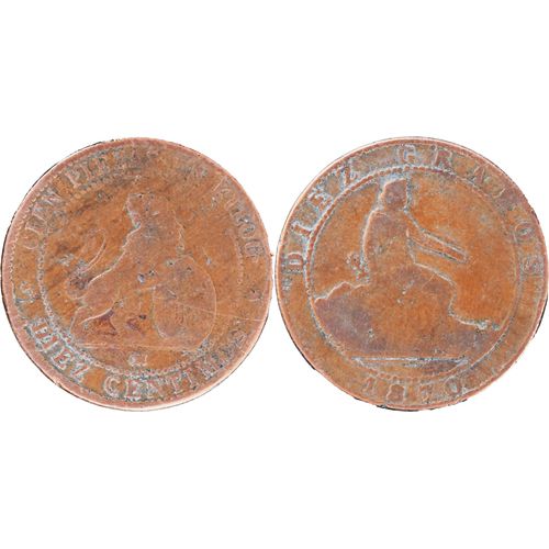Espagne - 1870 - Diez Centimos - Gouvernement Provisoire - 21-032