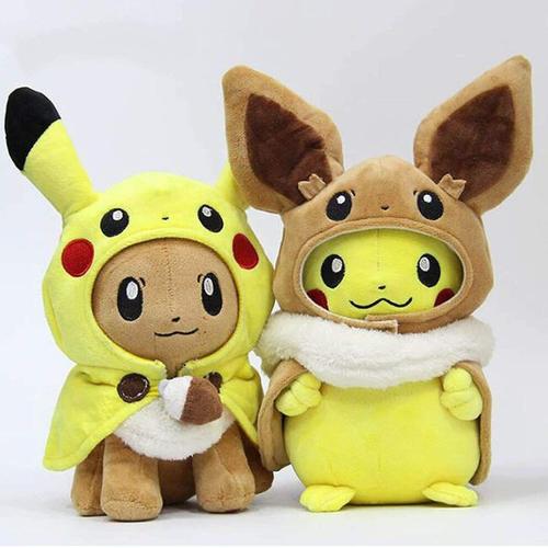 Pokemon Pikachu Cosplay Plush Dolls, Eevee 2 Pieces / Set 30cm