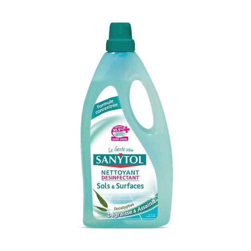 LOT DE 6 - SANYTOL Nettoyant et désinfectant Eucalyptus Sols et surfaces 1 L