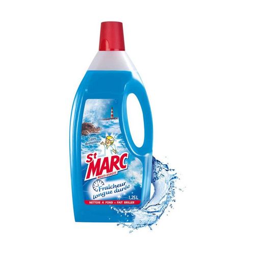 LOT DE 4 - ST MARC Multi Usages Anti-bactérien - Nettoyant fraîcheur côtes bretonnes 1,25 L