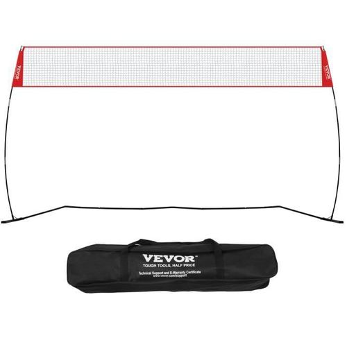 Filet De Volley-Ball-Vevor-Utilisation Intérieure Ou Extérieure-Système Filet Portable À Hauteur Réglable-Sac De Transport-Frapper
