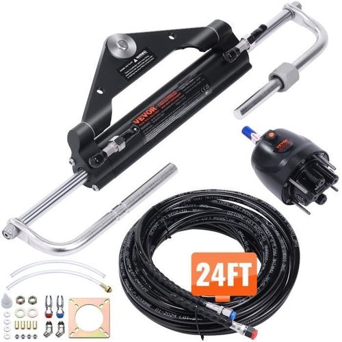 Direction Hydraulique Marine - Vevor - Kit De Direction Hydraulique Pour Bateau Hors-Bord Marine 150hp Hors-Bord Course 195 Mm