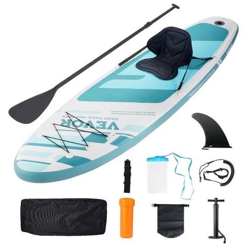 Paddle Gonflable - Vevor - Paddle Gonflable Planche À Pagaie Sup Debout 323 Cm Avec Siège Accessoires,3230 × 838 × 152 Mm