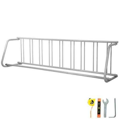 9 Étages Porte-Vélos-Vevor-Porte-Vélos Au Sol 283,5 Cm De Longueur-Support À Vélos En Grille Tout En Acier-Garages, Rues, Vours