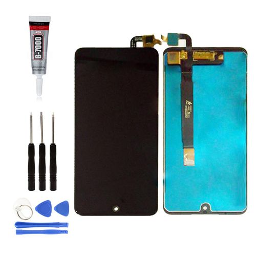 Ecran Lcd + Vitre Tactile Remplacement Pour Wiko View 2 Noir + Outils + Colle