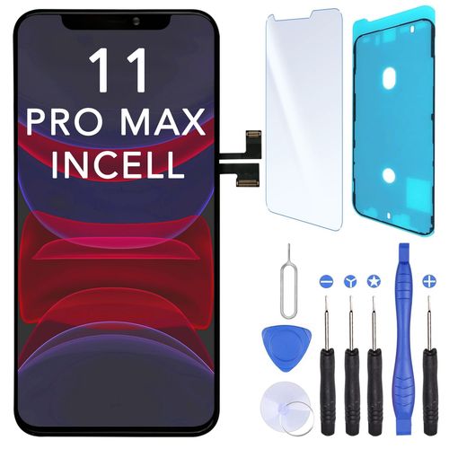Ecran Incell Remplacement Pour Iphone 11 Pro Max Joint D'ecran Verre Trempe +Kit