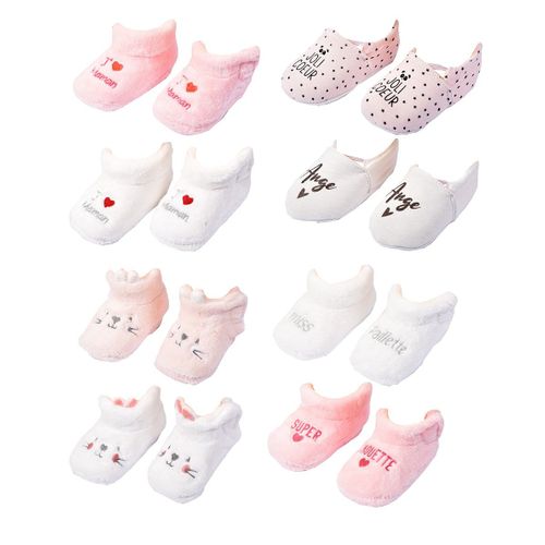 Chaussons Bébé Cocooning Fantaisie Pack De 3 Paires Surprise Girls