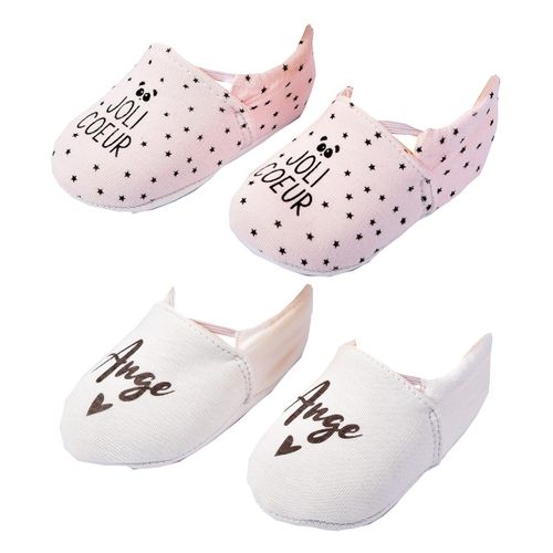 Chaussons Bébé Cocooning Fantaisie Pack De 2 Paires 0686 Girls