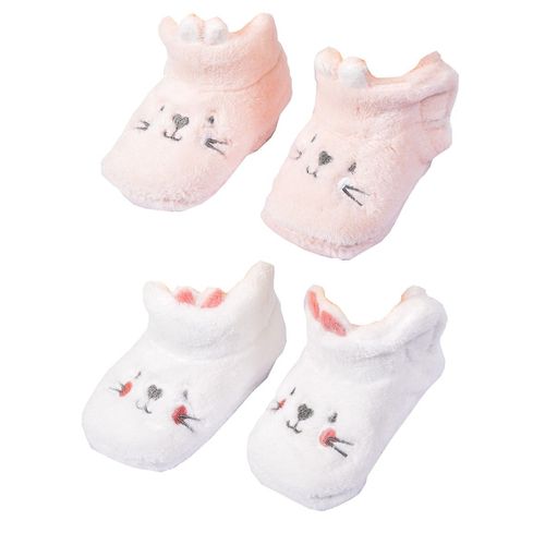 Chaussons Bébé Cocooning Fantaisie Pack De 2 Paires 0986 Girls